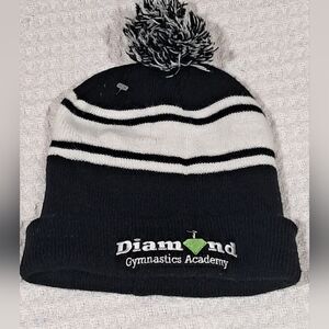 Diamond Gymnastics Academy Pom-Pom Beanie Women's  Hat Size:OS